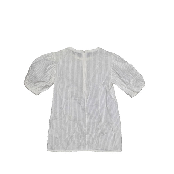 Cos Puffed Sleeves Cotton White Blouse Top Size S A003711 - Picture 10 of 10